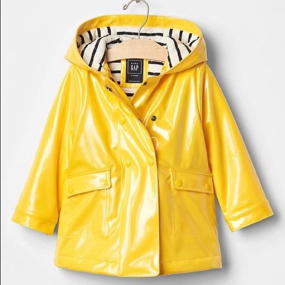 gap yellow rain jacket